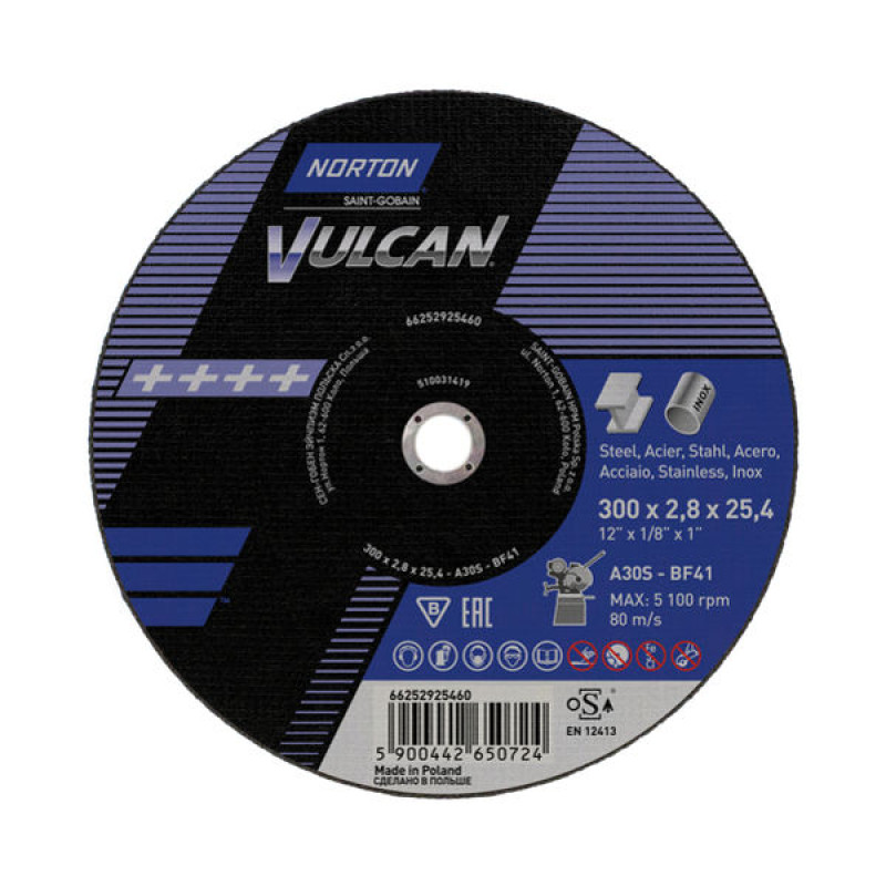 A 30 S VULCAN REZNA PLOČA 300x2.8x25.4