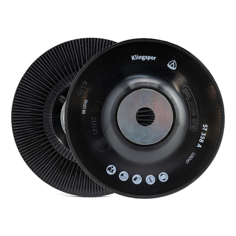 ST 358 A  PODMETAČ ZA FIBER DISK REBRASTI/TVRDI 115 M14 (cena/komad)